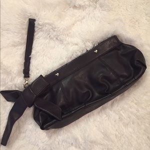 Large purple Ashley Judd wristlet/clutch